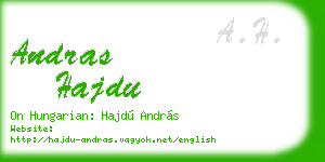 andras hajdu business card